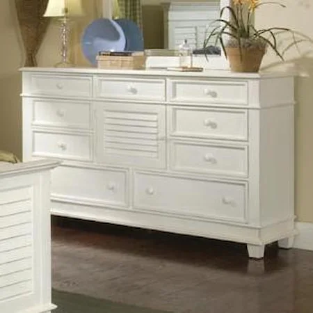 Triple Drawer Dresser with 9 Drawers